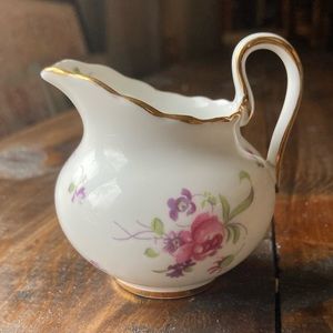 Royal Chelsea English Bone China Creamer with Roses and Gold Trim Vintage Piece